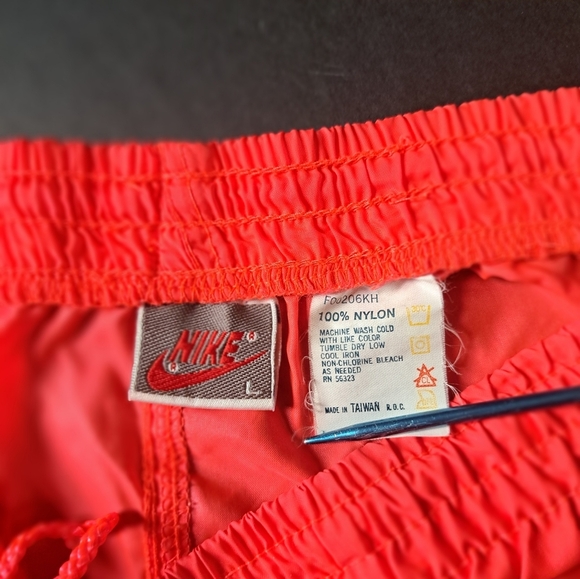 80s Nike Track Pants Adult Large Swoosh Logo Embroidered Jogging Gray Label Tag - Picture 11 of 12